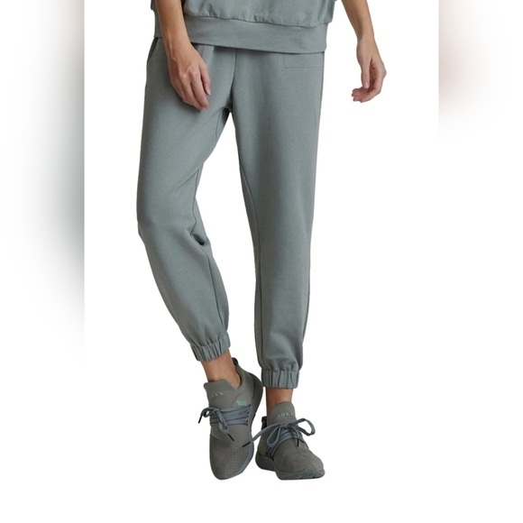 Varley Pants - Varley Women's M Nevada Sage Green Cotton Blend High Rise Sweatpant Joggers
